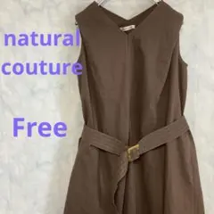 【ナチュラルクチュール】ノースリーブワンピース(F)綿 混 ゆったり