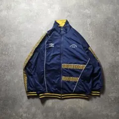 入手困難90sUMBROアンブロトラックジャケットジャージテープロゴネイビーXL