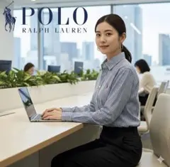 本日発送　定番　ポロ　ラルフローレン　ポニー　ロゴ　刺繍　ストライプ　シャツ