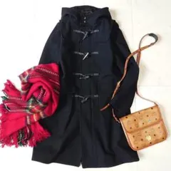 アーバンリサーチドアーズ ウール混 フード付き ダッフルコート One ブラック