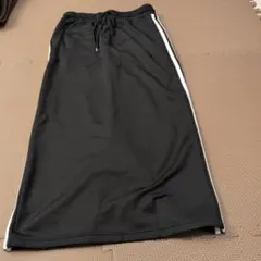 ブラック タイトスカート サイドストライプ