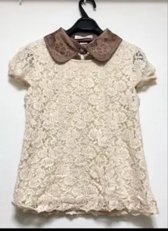 【美品】レディース　レース半袖トップス　FREEサイズ
