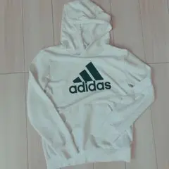 adidas ホワイト フード付きパーカー　XS