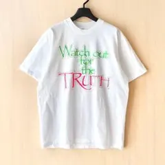 90s古着　ヴィンテージ　メッセージTシャツ　両面プリント　シングルステッチ