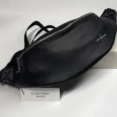 カルバンクライン レザー ウエストバッグ ボディバッグ ロゴ 黒