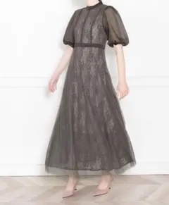 Hi様専用です★Leja ハイウエストチュールレースAラインドレス
