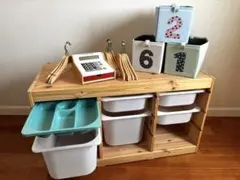 【完成品・送料込】IKEA トロファスト ＆ おままごとレジ などなどセットのサムネイル