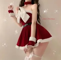 サンタコスプレ衣装 ミニドレス 赤
