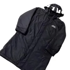OAKLEY 裏ボア フードロゴ ベンチコート 黒 L(160 )キッズ