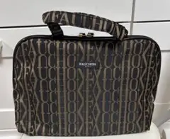 新品未使用 FAUCHON フォション ロゴ総柄 バッグ ブラック×ピンク