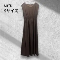 ur's　前後2way リネン混ロングワンピース