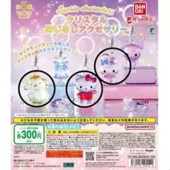サンリオキャラクターズ　クリスタルめじるしアクセサリー　3点セット