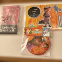 ズートピア2Happyくじニック.アクリルスタンドマルチケース缶ミラーセット