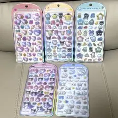 コットンパフィーシール　サンリオキャラクターズ　5種セット