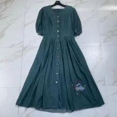 希少♡Your Sixth Sense 80s 染色 刺繍プリーツワンピース