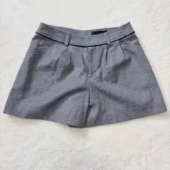 アンタイトル ショートパンツ タック 2 灰色 毛混 お出かけ 旅行 デートのサムネイル