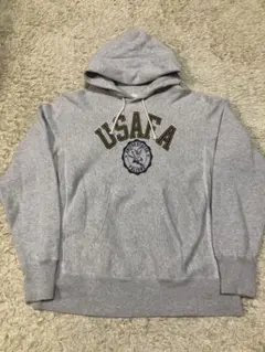 チャンピオン　リバースウィーブ パーカー　USAFA 軍物　単色タグ　復刻