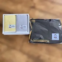 ソフトバンクホークス タオル 2枚セット イエロー＆ グレー お父さんポーチ