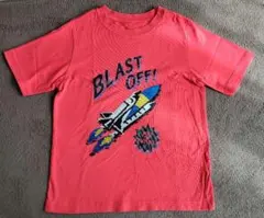 赤色ロケットデザインTシャツ 150cm
