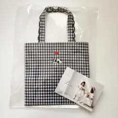 ❤️新品未使用❤️elu フルールトート ネイビー スモール 刺繍あり