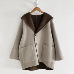 LE GLAZIK ウールナイロンモッサ リバーショートコート Bshop