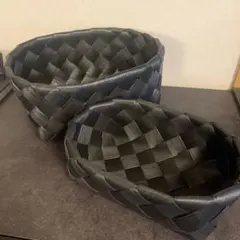 ACTUS 黒のバスケット・かごセット