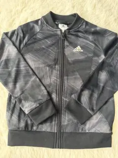 adidas キッズ ジャージ 上 120 ブラック ジップアップ アディダス