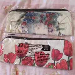 #メルカリでまとめ売り　花柄ポーチ 2点セット
