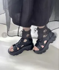 ORiental TRafficレースアップ厚底ブーツサンダル　Mサイズ