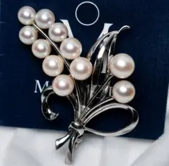 【美品 最高級】ミキモト ブローチ パール 花束 11珠 皇室御用達 箱付き