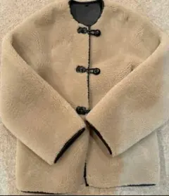 MANGO フェイクファームートンコート　XS