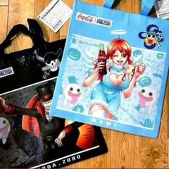 【未使用】ワンピース トートバッグ2枚セットナミ&ゾロ、コカコーラ