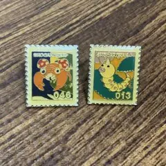 平成 レトロ ポケモンスタンプバッジ ピンバッチ ビードル パラス