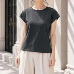 協同組合関西ファッション【M】半袖Tシャツ ブラック 無地 ソリッド シンプル