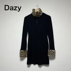 Dazy ワンピース ヒョウ柄　ブラック