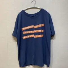 Soffitto （ソフィット）　プリントTシャツ　ネイビー　サイズF 綿のサムネイル