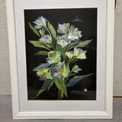 ちぎり絵　完成品額入り