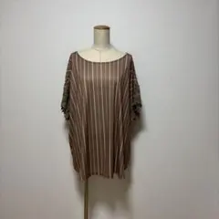 《大きいサイズ》noannu 刺繍 ストライプ ブラウス 4L