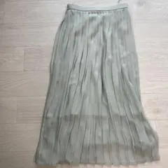 UNIQLO M プリーツスカート ライトグリーン