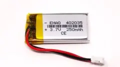 リチウムポリマー電池 3.7V 250mAh EHAO 402035 新品のサムネイル