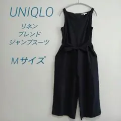 UNIQLO　ユニクロ　リネンブレンドジャンプスーツ　サロペット　Mサイズ