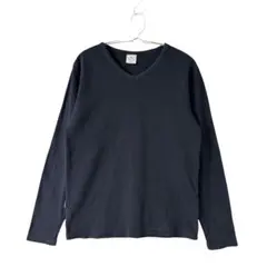 AVIREX サーマル ロンT ワッフル ロングTシャツ 黒 L アヴィレックス