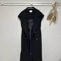 古着 rienda ブラック ロングコートMのサムネイル