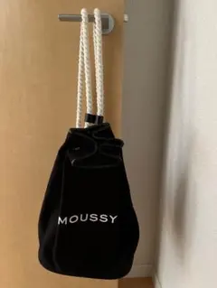 MOUSSY 巾着型バッグ 黒