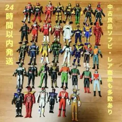 今日だけ値下げ・レア中古ソフビ38体：仮面ライダーシリーズ36体・戦隊もの2体