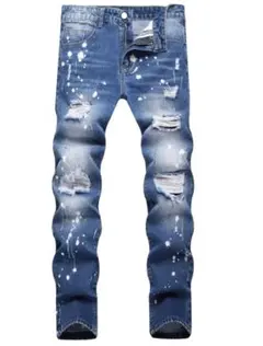 デニム　ダメージ加工