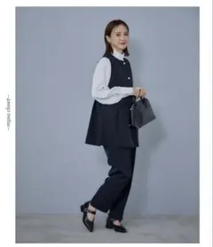 新品タグ付 田中里奈 ジレ ネイビー M 完売 セレモニー 卒園式 入学式