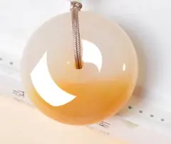 ミャンマー産本翡翠A貨 幸せのドーナッツ型平安扣ペンダントネックレス鑑定書付き