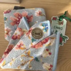 FEILER 花柄ハンカチ 小型ポーチ