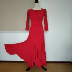 社交ダンスセットアップ赤